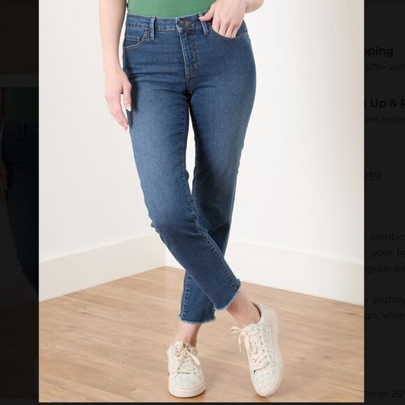 💫NWT Women's Missguided Midrise Clean Cut Ankle Hem Cotton Blue Jeans Size 4 - Picture 1 of 13